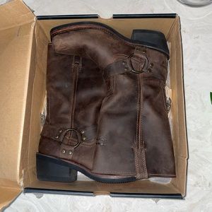 Harley-Davidson Hustin Brown Leather 11” Boots W/Box